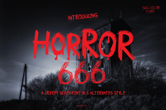 Horror 666 Font Review: A PUA-Encoded Display Type for Dark Aesthetics