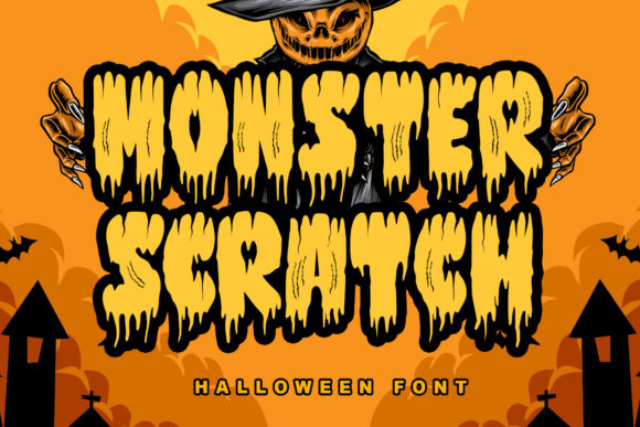 Monster Scratch: Elevating Designs with Spooky, Thick Lettering